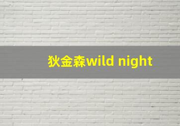 狄金森wild night